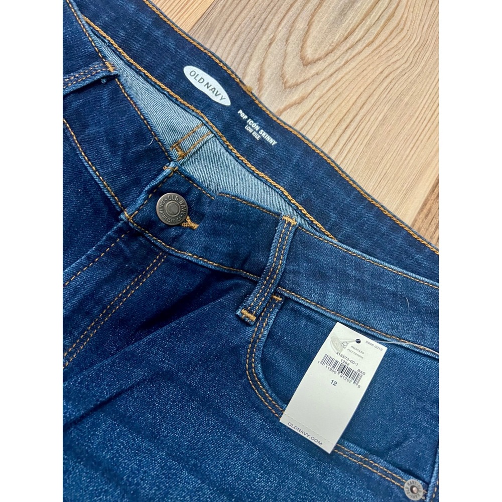 Old Navy Pop Icon Skinny Low Rise Dark Wash Denim Jeans Size 12 NWT Classic